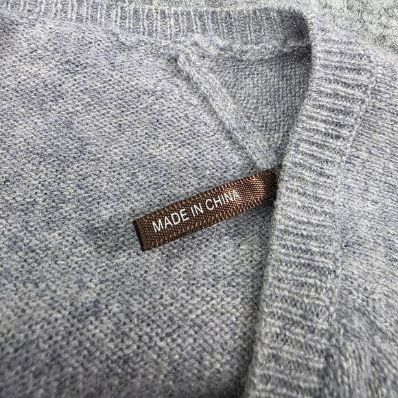 J McLaughlin Sweater Womens Small Gray Cashmere V Neck Knit Pullover Casual - Picture 14 of 15